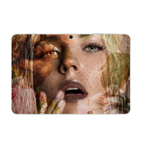 Наклейка на Планшет Samsung Galaxy Tab 10.1 (P7500) Осенняя девушка,  купить в Москве – интернет-магазин Allskins, осень, девушка, фотография