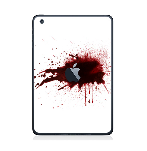 Наклейка на Планшет Apple iPad Mini c яблоком Я  в  порядке,  купить в Москве – интернет-магазин Allskins, порядок, кровь, выстрелы, брызги, красный, надписи