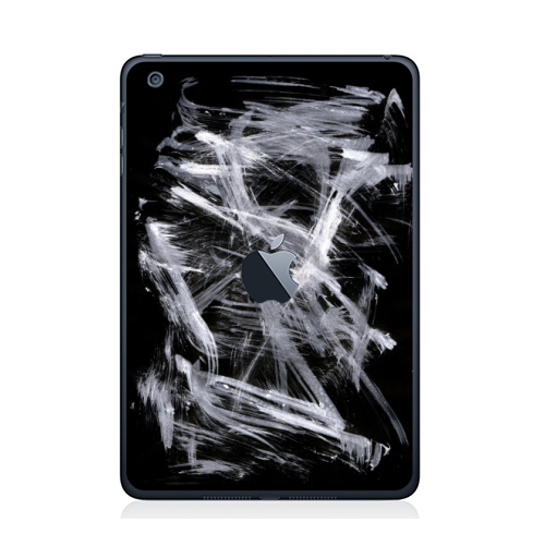 Наклейка на Планшет Apple iPad Mini c яблоком Тьма внутри,  купить в Москве – интернет-магазин Allskins, черный, пятна, тьма, череп, абстракция