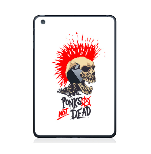 Наклейка на Планшет Apple iPad Mini c яблоком Punk not dead,  купить в Москве – интернет-магазин Allskins, панк, punknotdead, rock, череп