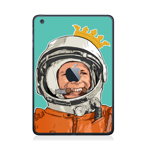 Наклейка на Планшет Apple iPad Mini c яблоком Гагарин,  купить в Москве – интернет-магазин Allskins, космос, космонавтика