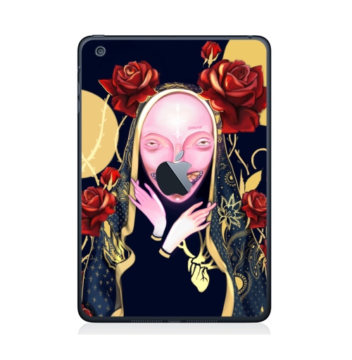 Наклейка на Планшет Apple iPad Mini c яблоком Инсомния,  купить в Москве – интернет-магазин Allskins, красота, современное, демоны, кукла, ба, бабачка, розы, руки, накидка, человек