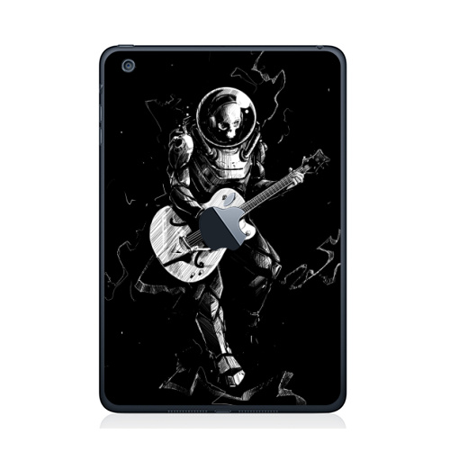 Наклейка на Планшет Apple iPad Mini c яблоком Космический бард,  купить в Москве – интернет-магазин Allskins, скелет, космос, гитара, темнота, шлем