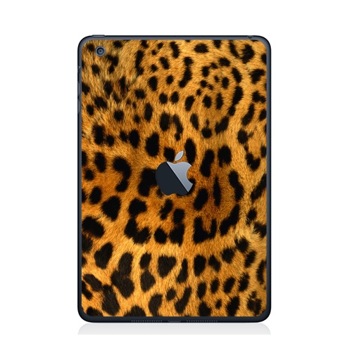 Наклейка на Планшет Apple iPad Mini c яблоком Леопардовое манто,  купить в Москве – интернет-магазин Allskins, леопард, текстура, паттерн, 300 Лучших работ
