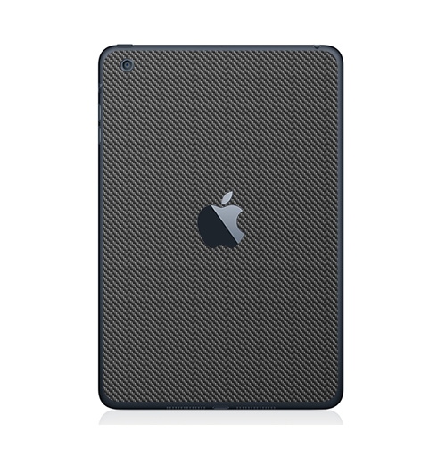 Наклейка на Планшет Apple iPad Mini c яблоком Наклейка под карбон,  купить в Москве – интернет-магазин Allskins, полностьючерный, текстура, паттерн