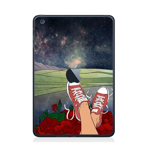Наклейка на Планшет Apple iPad Mini c яблоком We need a Doctor,  купить в Москве – интернет-магазин Allskins, доктор, природа, графика, космос, кеды, цветы, 300 Лучших работ