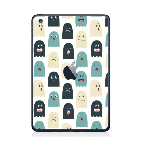 Наклейка на Планшет Apple iPad Mini c яблоком Lovely monsters,  купить в Москве – интернет-магазин Allskins, монстры, графика, персонажи, хэллоуин, привидение