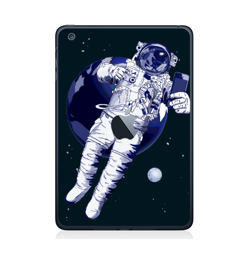 Наклейка на Планшет Apple iPad Mini c яблоком Космическое селфи,  купить в Москве – интернет-магазин Allskins, космос, селфи