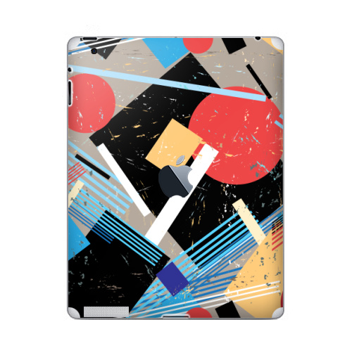 Наклейка на Планшет Apple iPad 2 / iPad 3 The new c яблоком Авангард,  купить в Москве – интернет-магазин Allskins, графика, абстракция, мода, авангард, геометрия, паттерн, ткань