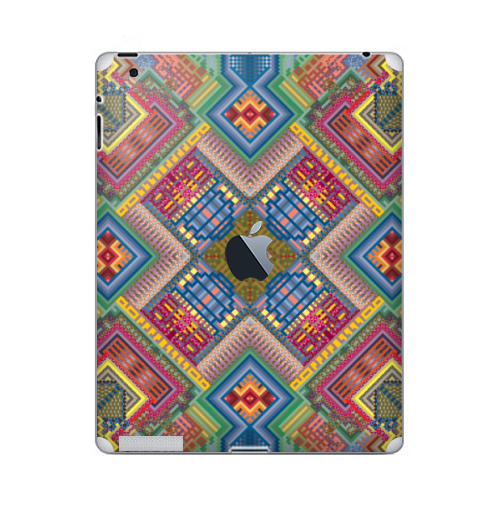 Наклейка на Планшет Apple iPad 2 / iPad 3 The new c яблоком Жестикуляции,  купить в Москве – интернет-магазин Allskins, абстракция, текстура, текстиль, геометрический, яркий, стильно