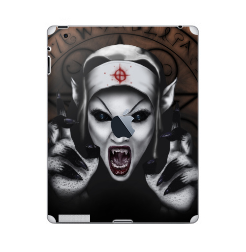 Наклейка на Планшет Apple iPad 2 / iPad 3 The new c яблоком Пора обняться,  купить в Москве – интернет-магазин Allskins, мистика, для влюбленных, вампиры, дьявол, хоррор, хэллоуин, магия, укус, вурдалак, девушка