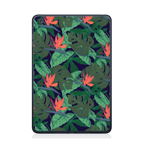 Наклейка на Планшет Apple iPad Mini 4 Тропический паттерн,  купить в Москве – интернет-магазин Allskins, сочный, монстера, птицы, рай, цветы, текстура, паттерн, джунгли, тропики