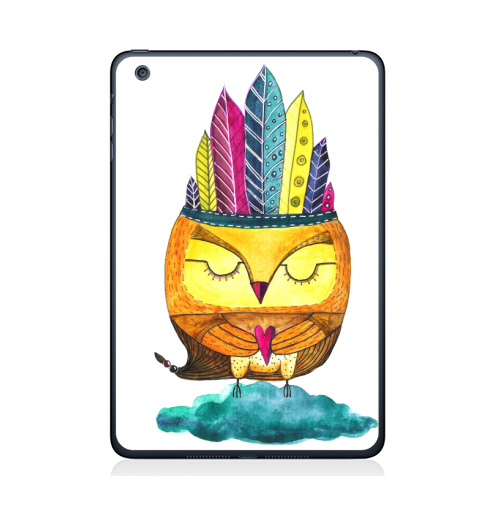Наклейка на iPad Mini 4 Сова Индеец-Шаман - купить в интернет-магазине Мэриджейн в Москве и СПБ