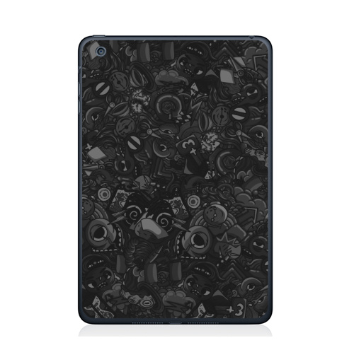 Наклейка на Планшет Apple iPad Mini 4 Темный дудл,  купить в Москве – интернет-магазин Allskins, темный, дудлы, черный, персонажи, монстры