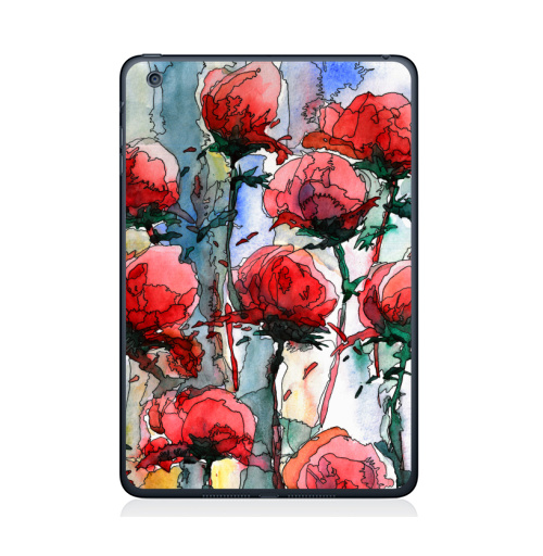 Наклейка на Планшет Apple iPad Mini 4 Розы,  купить в Москве – интернет-магазин Allskins, графика, иллюстрации, композиция, цветы, фантазия, счастье