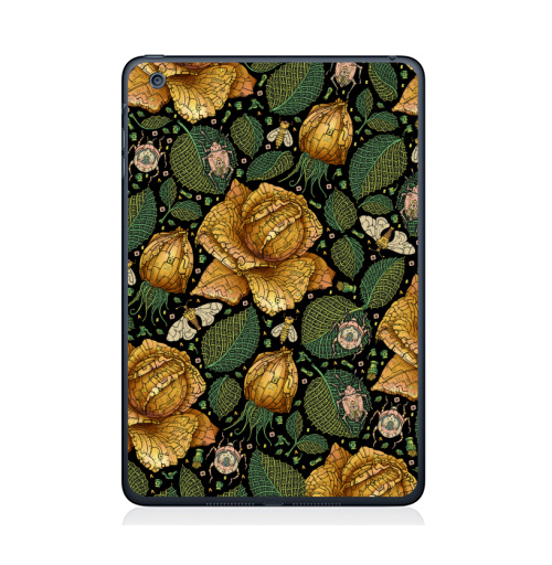 Наклейка на Планшет Apple iPad Mini 4 Fantastic flower,  купить в Москве – интернет-магазин Allskins, зеленый, желтый, Цветочек, цвет, цветы, фантазия, фантастика, иллюстация