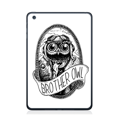 Наклейка на Планшет Apple iPad Mini 4 Брат Сова,  купить в Москве – интернет-магазин Allskins, графика, брат, братишки, сова, самолет