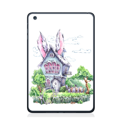 Наклейка на Планшет Apple iPad Mini 4 Домик Мартовского Зайца,  купить в Москве – интернет-магазин Allskins, заяц, жильё, сказки, уют, дом, домики, Алиса в стране чудес