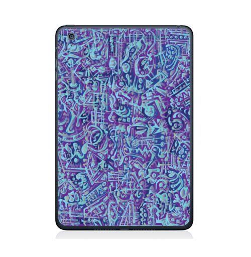 Наклейка на Планшет Apple iPad Mini 4 В мирских вещах,  купить в Москве – интернет-магазин Allskins, абстракция, абстрация, текстура, голубой, фиолетовый