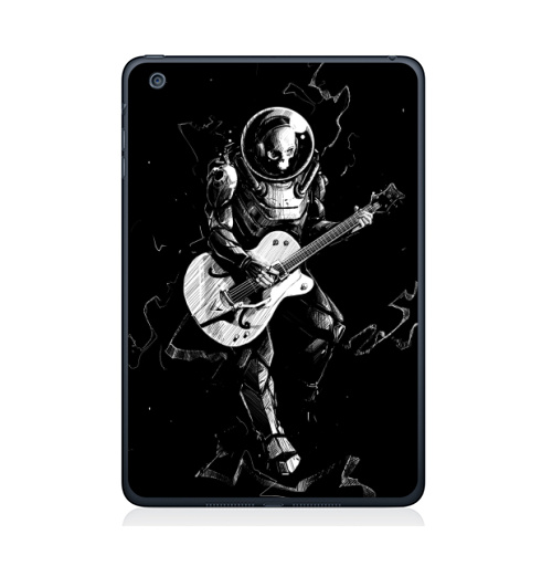 Наклейка на Планшет Apple iPad Mini 4 Космический бард,  купить в Москве – интернет-магазин Allskins, скелет, космос, гитара, темнота, шлем