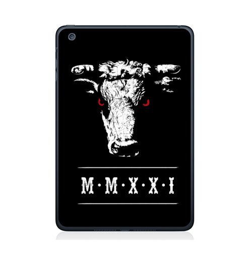 Наклейка на Планшет Apple iPad Mini 4 Буллз Йеар,  купить в Москве – интернет-магазин Allskins, новый год, новогодний принт, год быка, бык