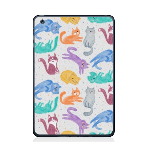 Наклейка на Планшет Apple iPad Mini 4 Много котиков не бывает,  купить в Москве – интернет-магазин Allskins, кошка, котухи, паттерн, котята