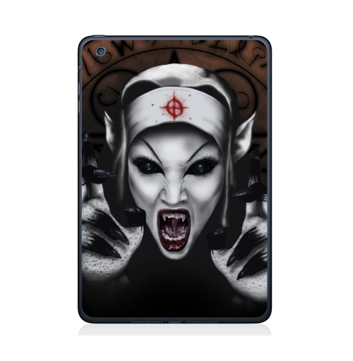 Наклейка на Планшет Apple iPad Mini 4 Пора обняться,  купить в Москве – интернет-магазин Allskins, мистика, для влюбленных, вампиры, дьявол, хоррор, хэллоуин, магия, укус, вурдалак, девушка
