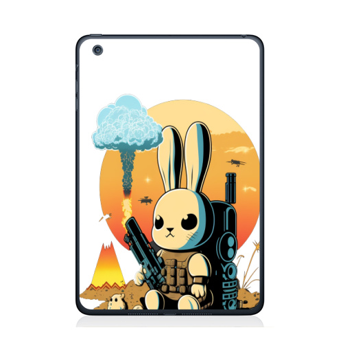 Наклейка на Планшет Apple iPad Mini 4 Игрушка заяц солдат,  купить в Москве – интернет-магазин Allskins, стритарт, детские, заяц, военные, оружие, игрушки, плюшевый, кролики