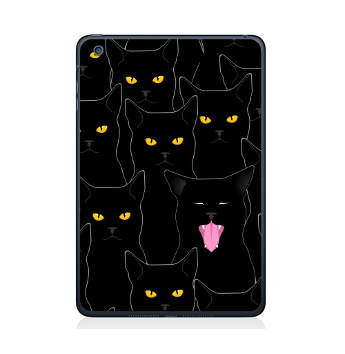 Наклейка на Планшет Apple iPad Mini 4 Котики detected,  купить в Москве – интернет-магазин Allskins, кошка, глаз, графика, улыбка, животные, 300 Лучших работ