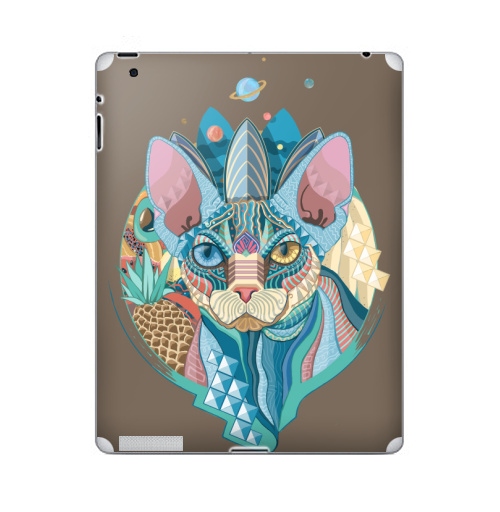 Наклейка на Планшет Apple iPad 4 Retina Немного Мехикано Космо котЭ,  купить в Москве – интернет-магазин Allskins, милые животные, космос, оригинально, животные, графика, кошка, Сфинкс