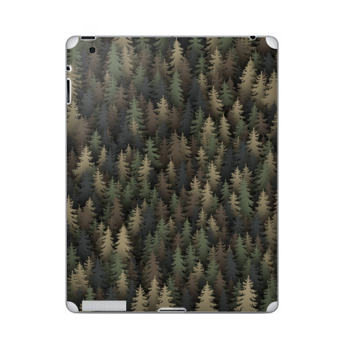 Наклейка на Планшет Apple iPad 4 Retina Лесной камуфляж,  купить в Москве – интернет-магазин Allskins, лес, природа, охота, военные, хаки, деревья, ель, новый год