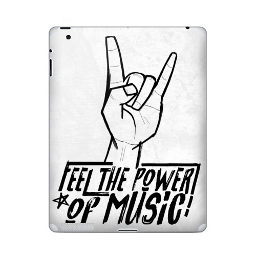 Наклейка на Планшет Apple iPad 4 Retina Feel the power of music,  купить в Москве – интернет-магазин Allskins, музыка, rock, панк, Англия