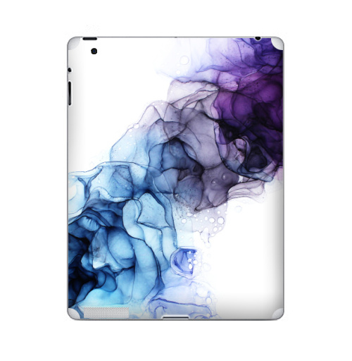 Наклейка на Планшет Apple iPad 4 Retina Фиолет,  купить в Москве – интернет-магазин Allskins, фиолет, дым, фиолетово, фиолетовый, гоолубой, разводы, абстракция, модно