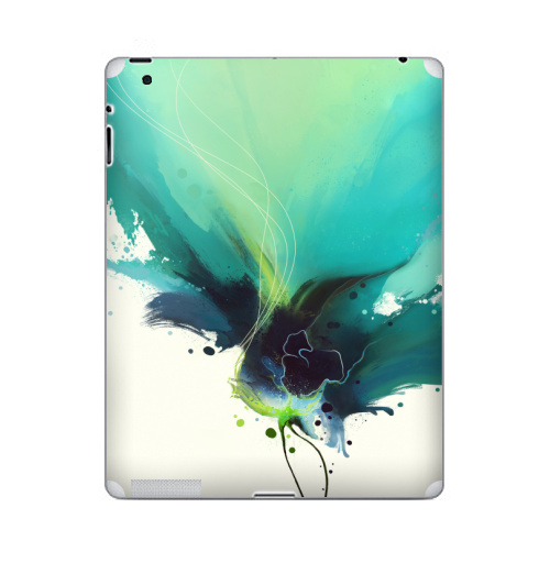 Наклейка на Планшет Apple iPad 4 Retina Абстрактное растение,  купить в Москве – интернет-магазин Allskins, абстракция, лес, флора, искусство, рисунки, акварель, брызги, краски, цветы