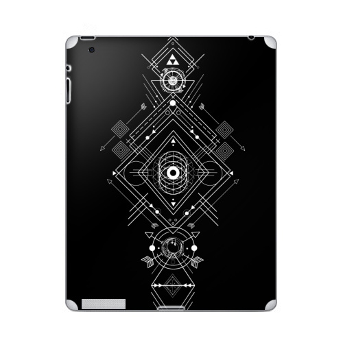 Наклейка на Планшет Apple iPad 4 Retina Мистическая геометрия,  купить в Москве – интернет-магазин Allskins, монохром, мистический, геометрический, геометрия, фигуры