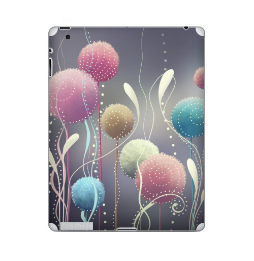 Наклейка на Планшет Apple iPad 4 Retina Пушистые,  купить в Москве – интернет-магазин Allskins, абстракция, мягкий, иллюстация, элементы, яркий, мило, нежно, цветы, растение, природа