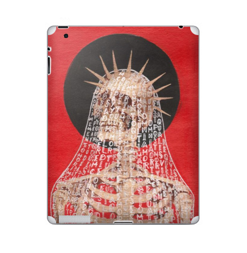 Наклейка на Планшет Apple iPad 4 Retina Золотой скелет,  купить в Москве – интернет-магазин Allskins, философские, смерть, скелет, череп, золото, красный