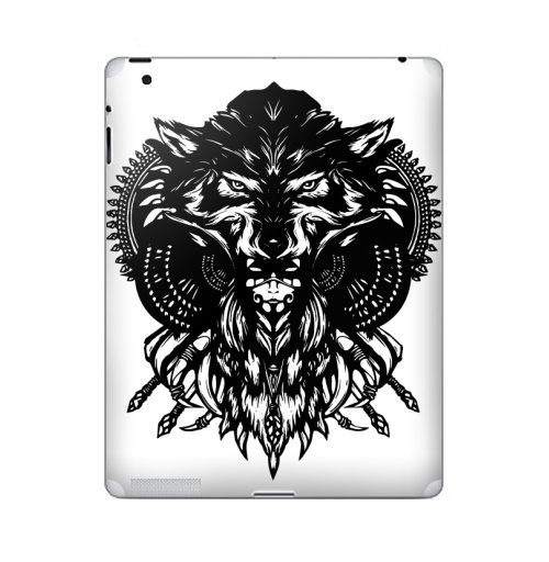 Наклейка на Планшет Apple iPad 4 Retina Девушка волк,  купить в Москве – интернет-магазин Allskins, сюрреализм, этно