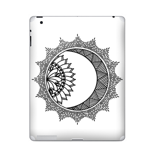Наклейка на Планшет Apple iPad 4 Retina Солнце  дзен,  купить в Москве – интернет-магазин Allskins, классика, солнце, месяц, луна, космос, небо, лучи