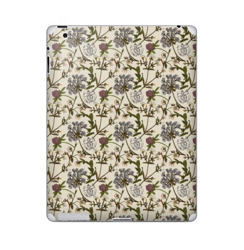 Наклейка на Планшет Apple iPad 4 Retina Скелет лягушки и клевер,  купить в Москве – интернет-магазин Allskins, ботаника, лягушка, магия, цветы