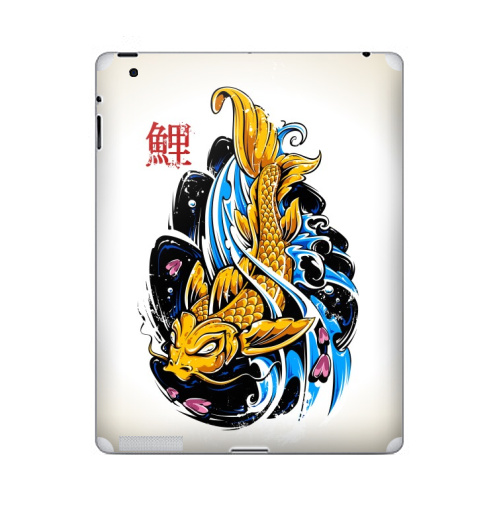 Наклейка на Планшет Apple iPad 4 Retina Золотая мифологическая рыбка,  купить в Москве – интернет-магазин Allskins, стритарт, рыба, золото, Золотая, золотая рыбка, мифология
