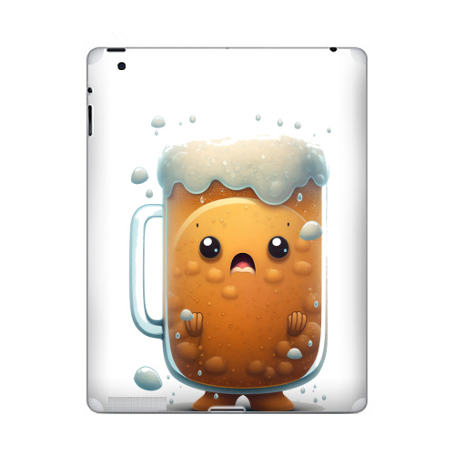Наклейка на Планшет Apple iPad 4 Retina Милая кружка пива,  купить в Москве – интернет-магазин Allskins, стритарт, чай и кофе, пиво, мило, стакан, удивление