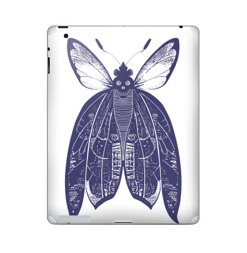 Наклейка на Планшет Apple iPad 4 Retina Мотыль,  купить в Москве – интернет-магазин Allskins, бабочки, череп