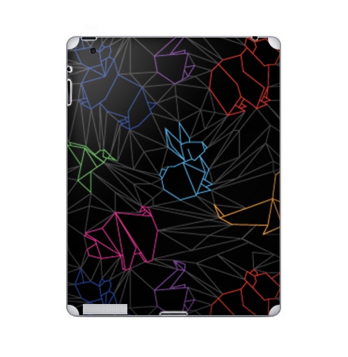 Наклейка на Планшет Apple iPad 4 Retina Origami Знаки Зодиака,  купить в Москве – интернет-магазин Allskins, зодиак, знаки зодиака, лебедь, фигурки, паттерн, оригами, медведь, графика, животные, заяц, 300 Лучших работ