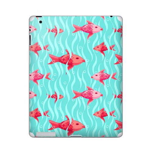 Наклейка на Планшет Apple iPad 4 Retina Море и рыбки,  купить в Москве – интернет-магазин Allskins, рыба, морская, волны, океаны, детские