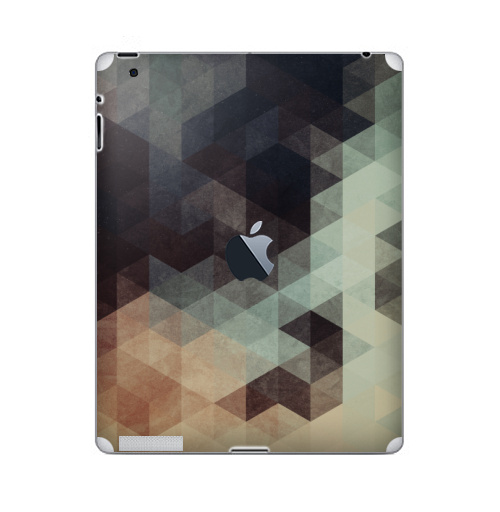 Наклейка на Планшет Apple iPad 4 Retina c яблоком облако,  купить в Москве – интернет-магазин Allskins, градиент, гранж, абстракция, треугольники, геометрия