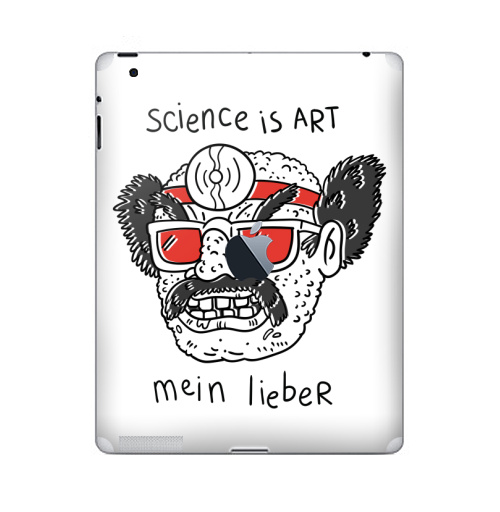 Наклейка на Планшет Apple iPad 4 Retina c яблоком Наука это искусство,  купить в Москве – интернет-магазин Allskins, фанарт, супертюрьма, тюряга, тюрьма, superjail, доктор, док, ученый, немец, немецкий