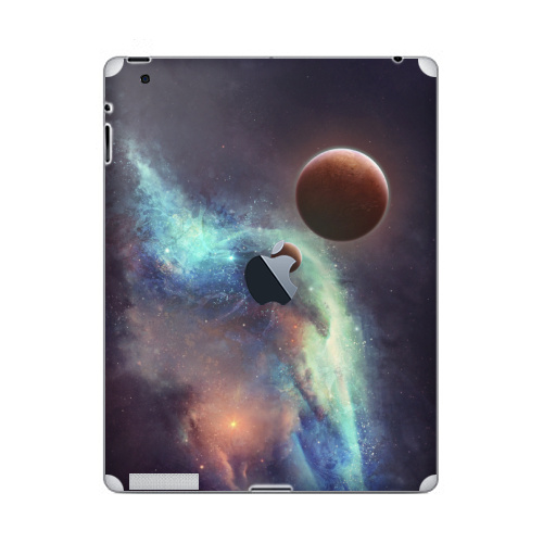 Наклейка на Планшет Apple iPad 4 Retina c яблоком Красные планеты,  купить в Москве – интернет-магазин Allskins, космос, земля, туманность, звезда, небо, галактика, фантастика, паттерн, искусство, концепт