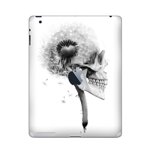 Наклейка на Планшет Apple iPad 4 Retina c яблоком ОДУВАНЧ,  купить в Москве – интернет-магазин Allskins, розыгрыш, прикол, череп, скелет, цветы, идея, металл, rock