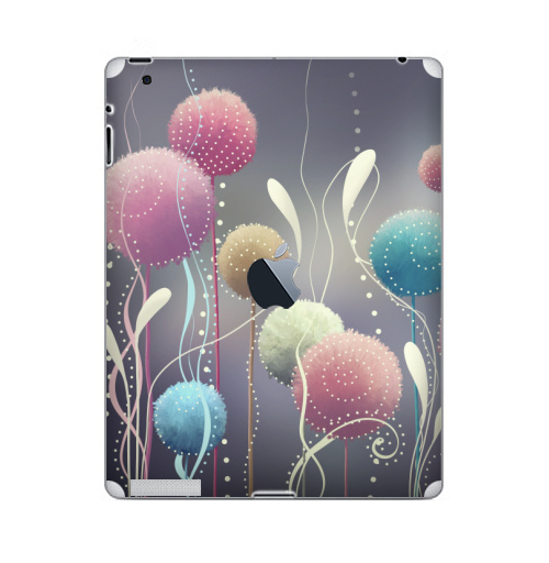 Наклейка на Планшет Apple iPad 4 Retina c яблоком Пушистые,  купить в Москве – интернет-магазин Allskins, абстракция, мягкий, иллюстация, элементы, яркий, мило, нежно, цветы, растение, природа